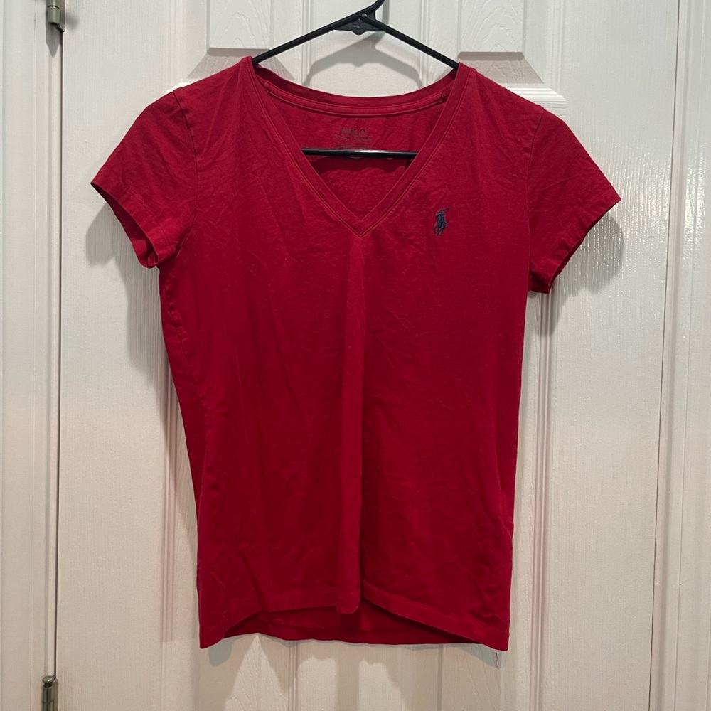 Hardly Worn Polo Ralph XS Lauren V-neck Short Sleeve T-Shirt - Picture 2 of 8